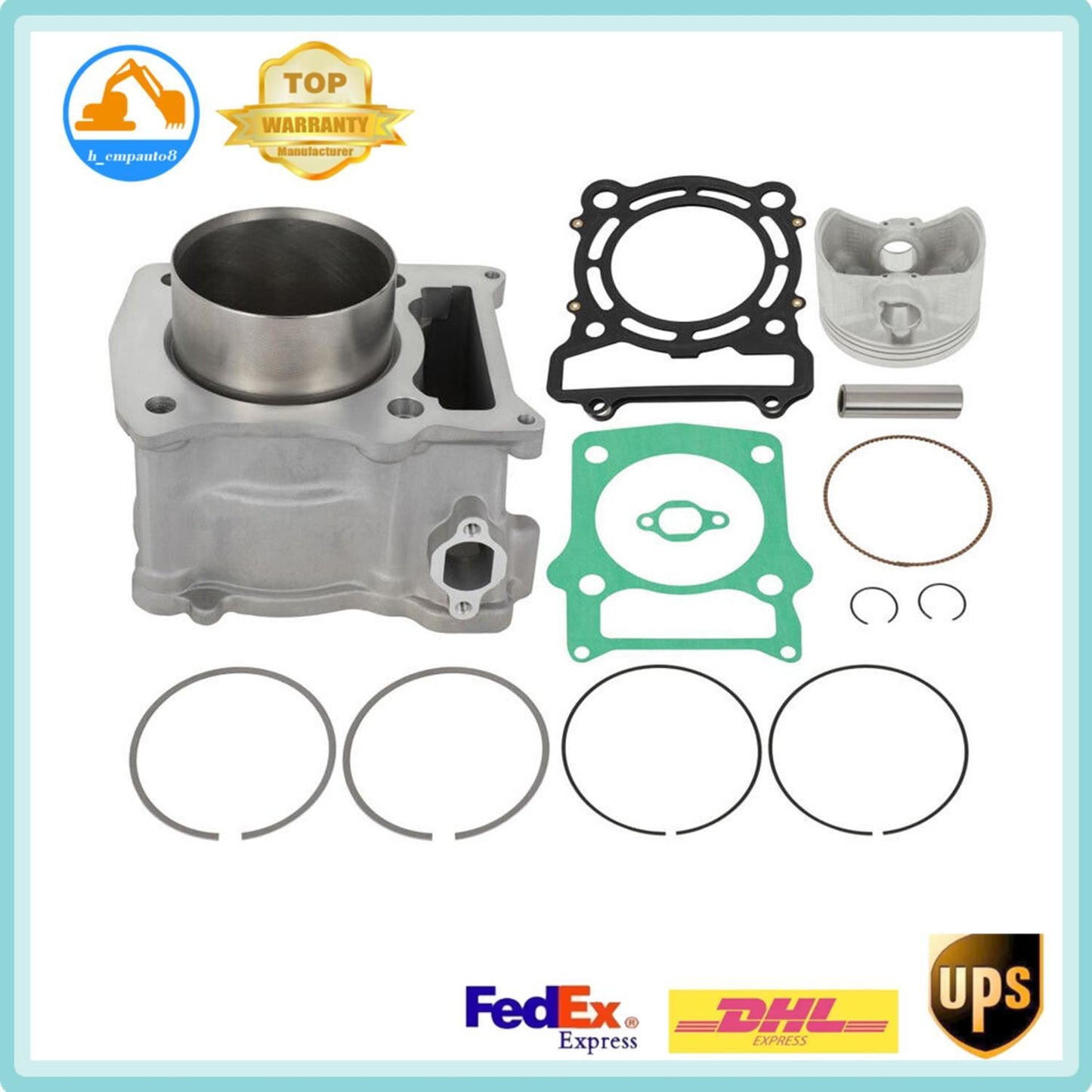 ya 27 7.2 Top End Cylinder Piston Kit for HiSun 500 HS YS UTV ATV Engine Set SpeedPak