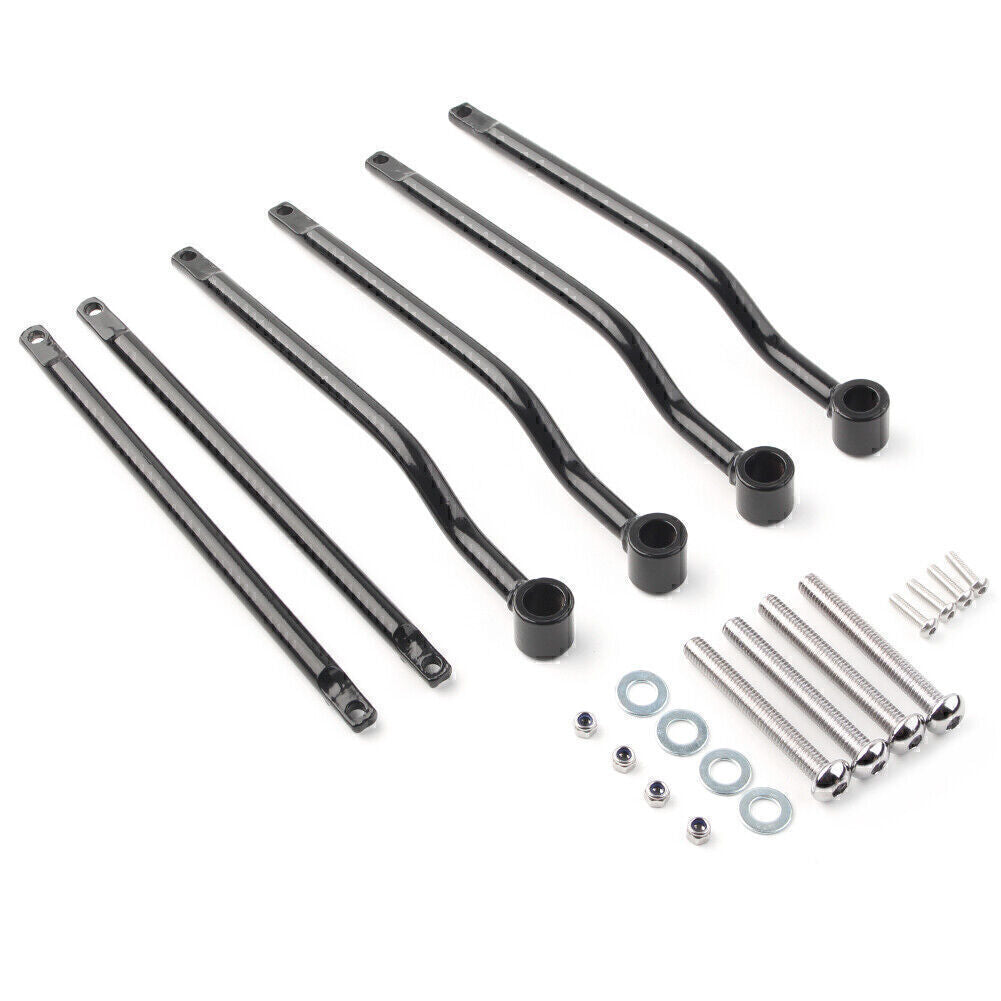 ya 11 6.5 Universal Steel Motorcycle Saddlebag Side Support Bars Mounting Brackets Black