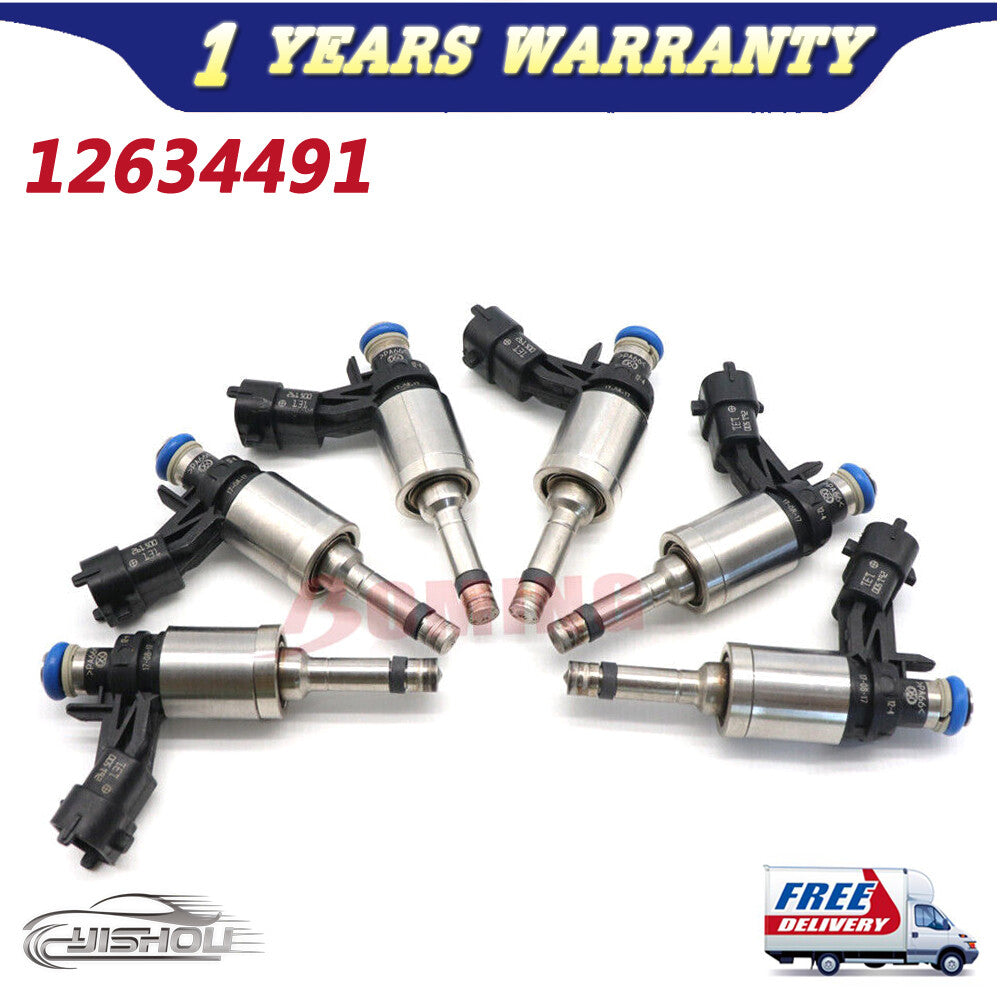 ya 1 7.2 6X New Fuel Injectors for Chevy Traverse for GMC Acadia for Buick Enclave 3.6L 12634491