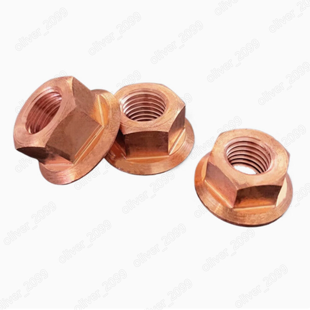 High Purity Copper Hex Flange Nuts Non-Serrated Lock Nuts M6/M8/M10/M12/M14/M16