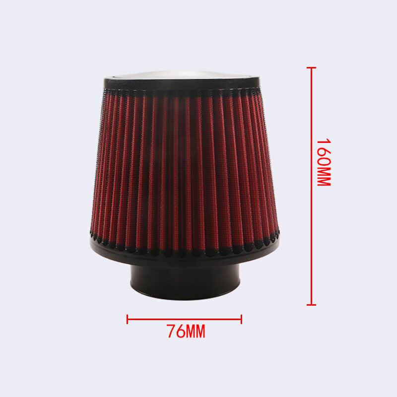 ya 1 8.5.2 76mm 3 High Flow Round Cone Enclosed Cold Air Filter Cleaner
