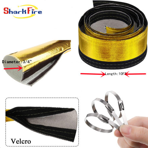 ya 5 8.7 3/4 Inch ID 10 ft Heat Shroud Gold Alu for Mini zed Heat Jacket Tubing