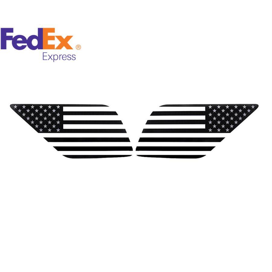 ya 1 7.8 2PCS American Flag Stickers Rear Window Decals for Toyota for 4Runner 2003-09