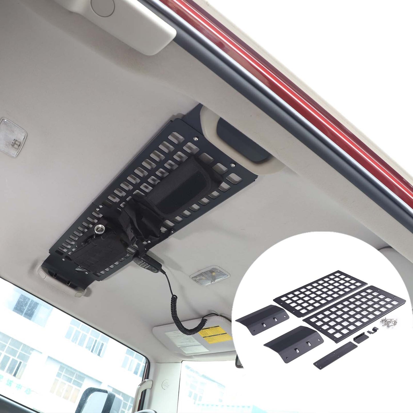 ya 2 7.14 Aluminum Alloy Front Roof Bag Storage Bracket for Toyota FJ Cruiser 2007 - 2021