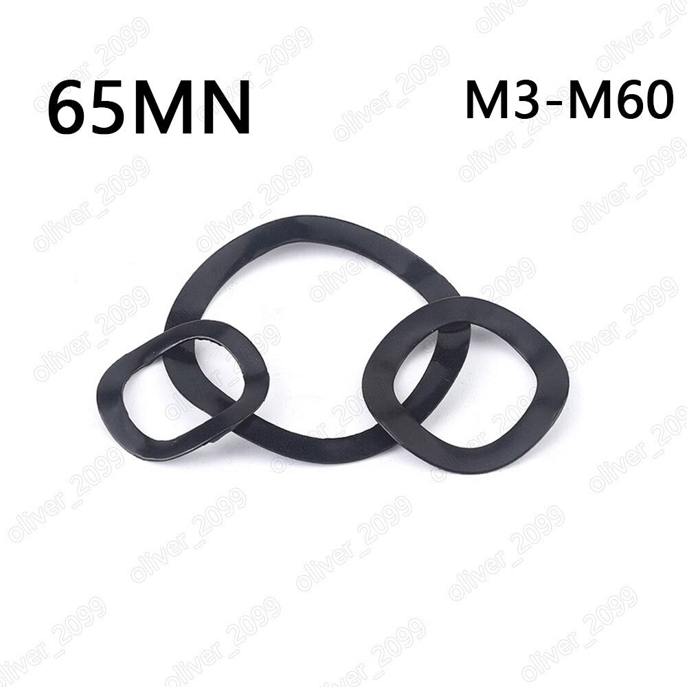 65MN Black Steel Wave Shaped Washers M3 M4 M5 M6 M8 M10 M12 M16 M19 M22-M60