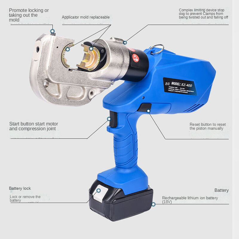New EZ-300 Rechargeable Hydraulic Pliers Electric Hydraulic Charging Crimping
