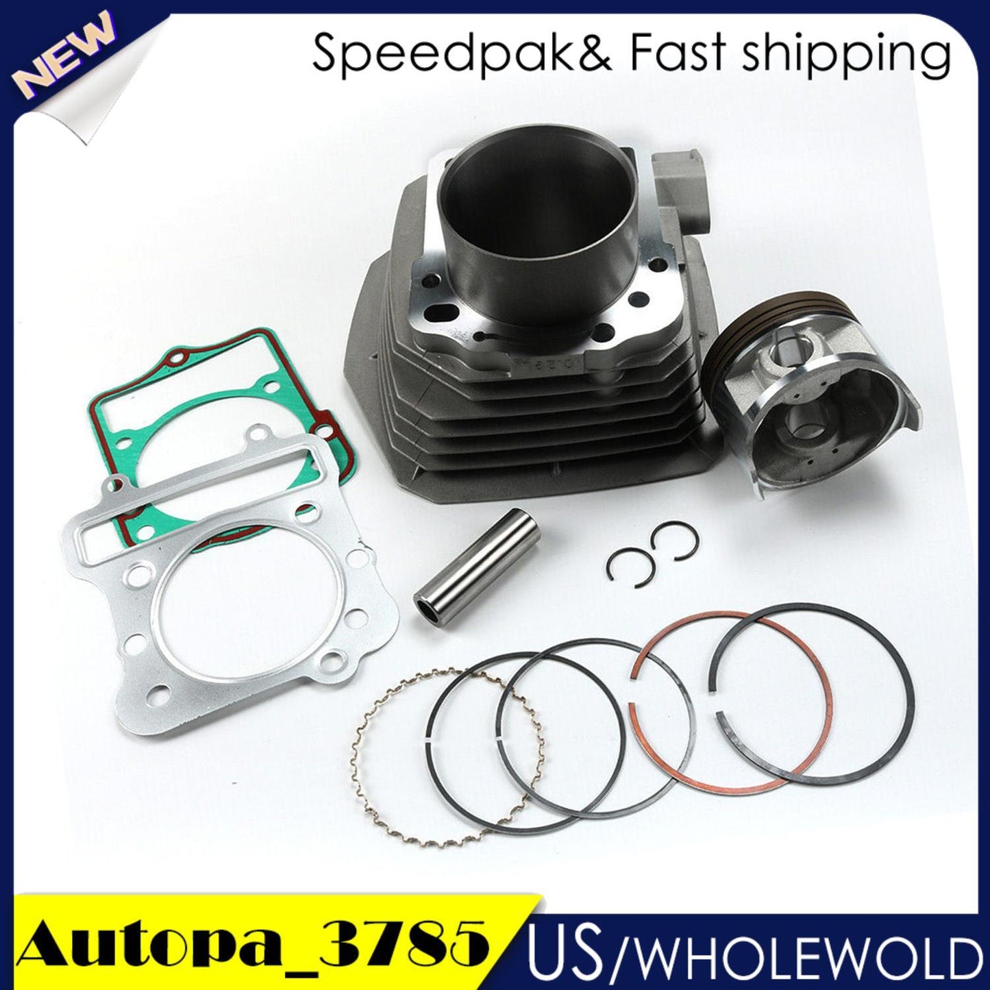 ya 27 7.2 for Kawasaki Bayou 300 KLF300B 2x4 Cast Engine Cylinder Piston Kit 11005-1533