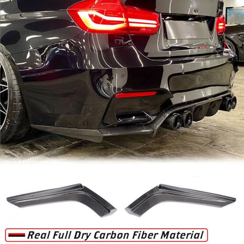 ya 4 6.17 Suitable for BMW F80 M3 F82 F83 M4 2015 - 20 Real Carbon Rear Bumper Side Extension Corner