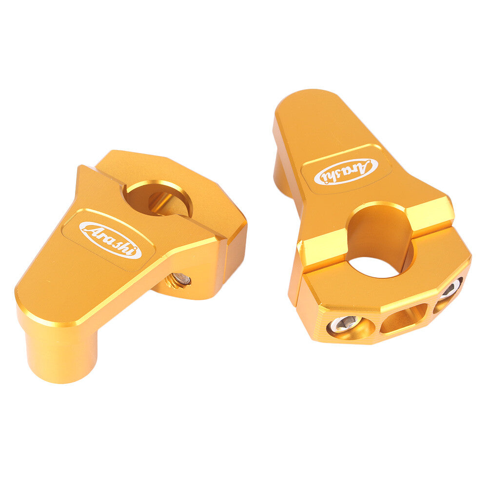 ya 2 6.30 Motorcycle 7/8 22mm Handlebar Handle Fat Bar Mount Clamp Riser Fit Dirt Bike