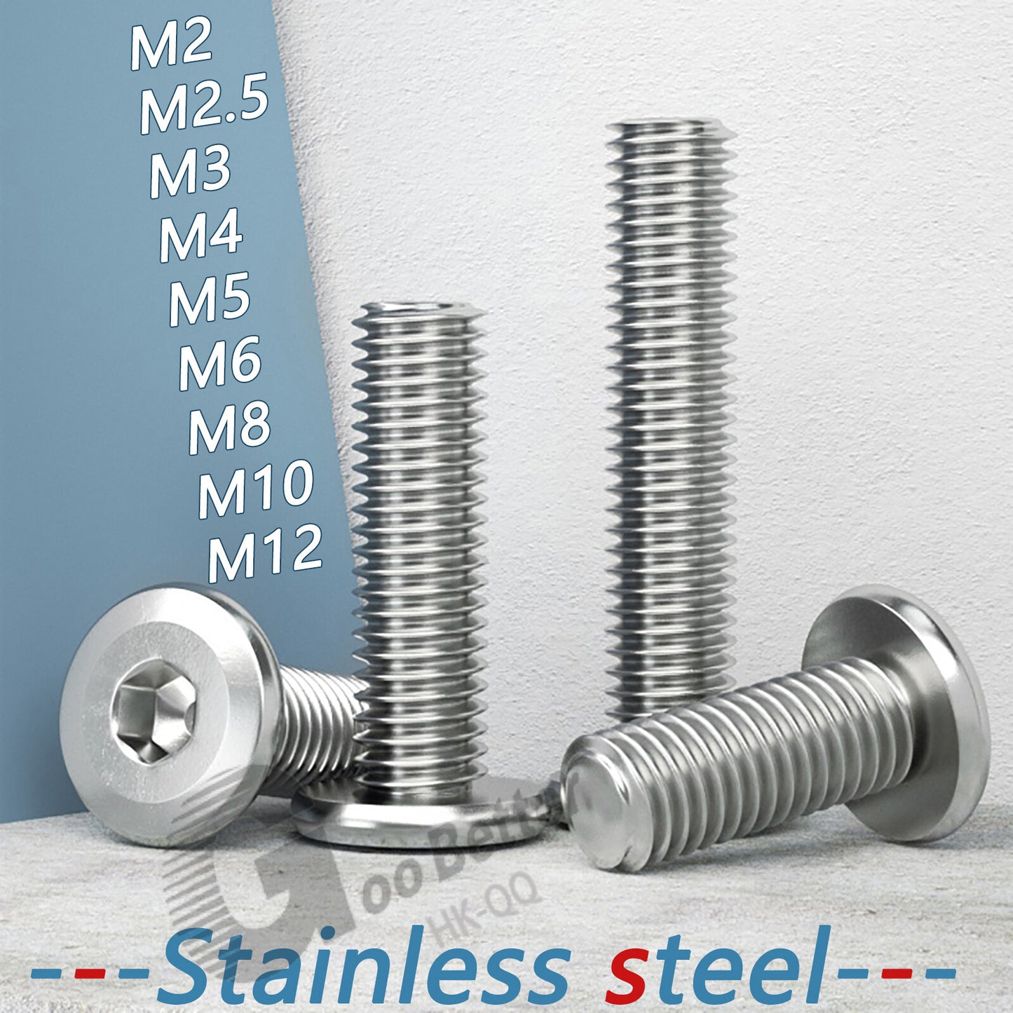 M2 - M12 Ultra Thin Wafer Flat Head Low profile Screws Bolt Allen Key Stainless