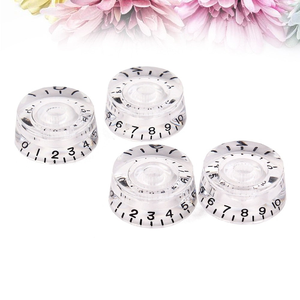ya 1 7.7 4 PCS/ Knob Set Tone Knobs Electric Guitar Plastic Control Volume and