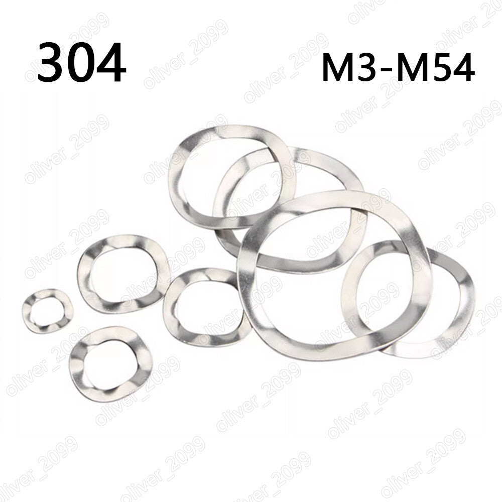304 Stainless Steel Wave Shaped Washers M3 M4 M5 M6 M8 M10 M12 M16 M19 M23-M54