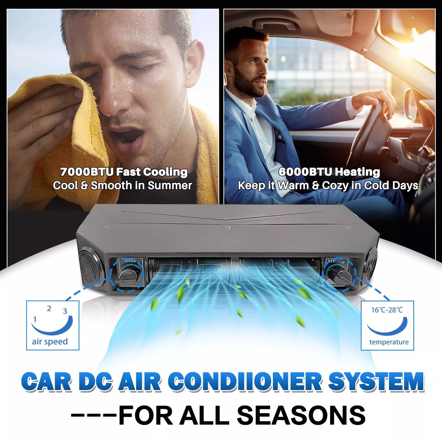 ya 5 8.7 12V Only Cooling Universal Electric Underdash Air Conditioner Auto Car A/C Kit