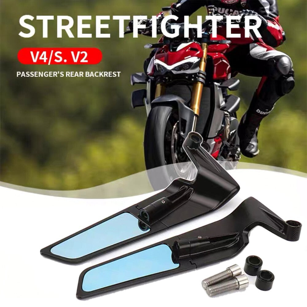 ya 4 6.21 360¡ã Adjustable Wing Fin Rear-view Side Mirrors For Streetfighter V2 955 V4 1100