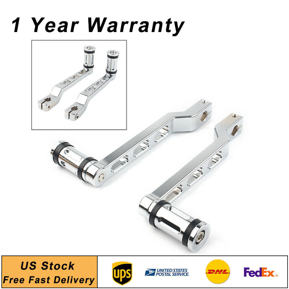 ya 11 6.8 Heel Toe Shift Lever w/ Shifter Peg Chrome for Harley Touring Street Road Glide