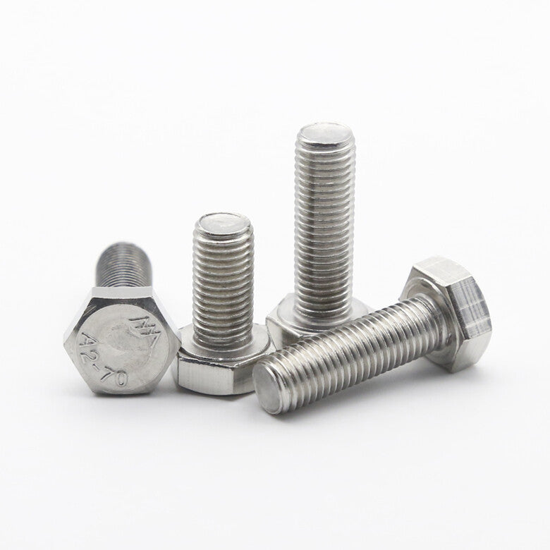 M9 Hexagon Head Bolts 304 Stainless Steel Hex Head Screws Pitch 1.0 / 1.25 / 1.5