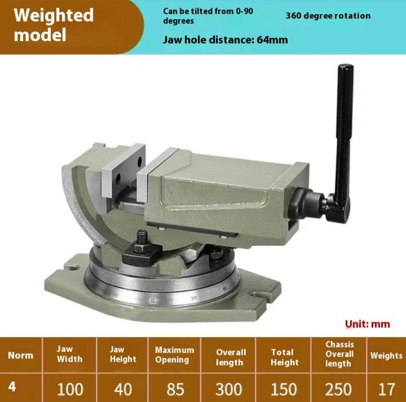 ya 26 7.28.3 Heavy Duty Tiltable Pision Angle Type Flat Jaw Vise 5 Inch 6 Inch Beda
