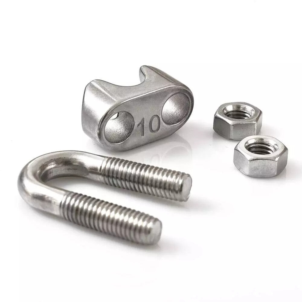 Wire Rope Clamp Grip 2mm 3mm 5mm 6mm 8mm 10mm -20mm Steel U Bolt Clamps Cable
