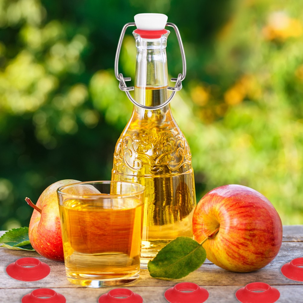 ya 26 24 Pcs Swing Bottle Seal Gaskets Plastic Washer Replacement for Home Brew Use