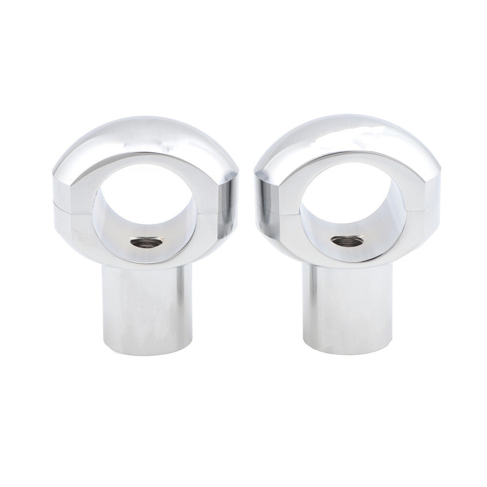 ya 5 8.7 Chrome 32mm CNC Handlebar Riser Bar Mount Clamp for Harley Touring Softail Dyna