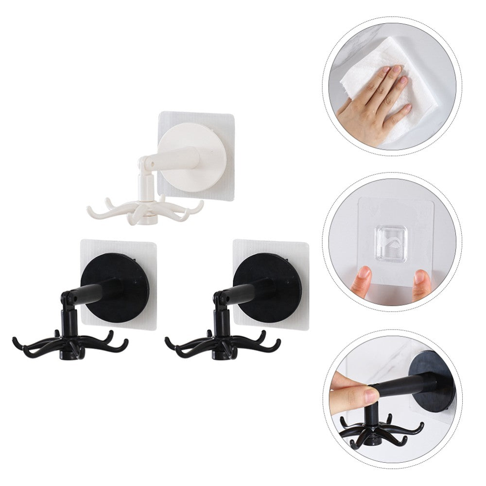 ya 2 7.16 3 Pcs Wall Storage Rack Kitchen Utility Hooks Towel Adhesive for Hanging
