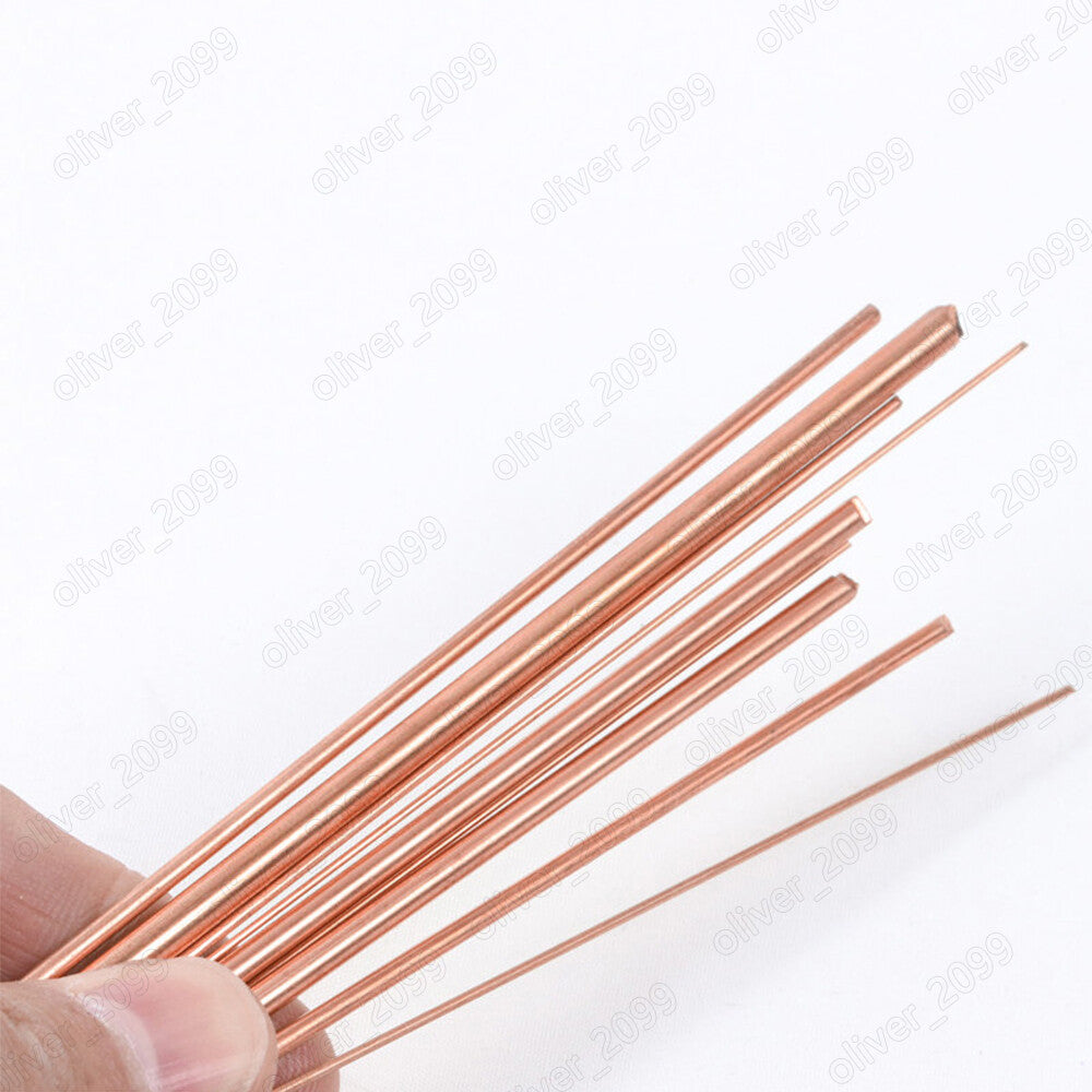 Length 250mm Pure Copper Thin Round Rods Copper Stick Solid Copper Slender Bar