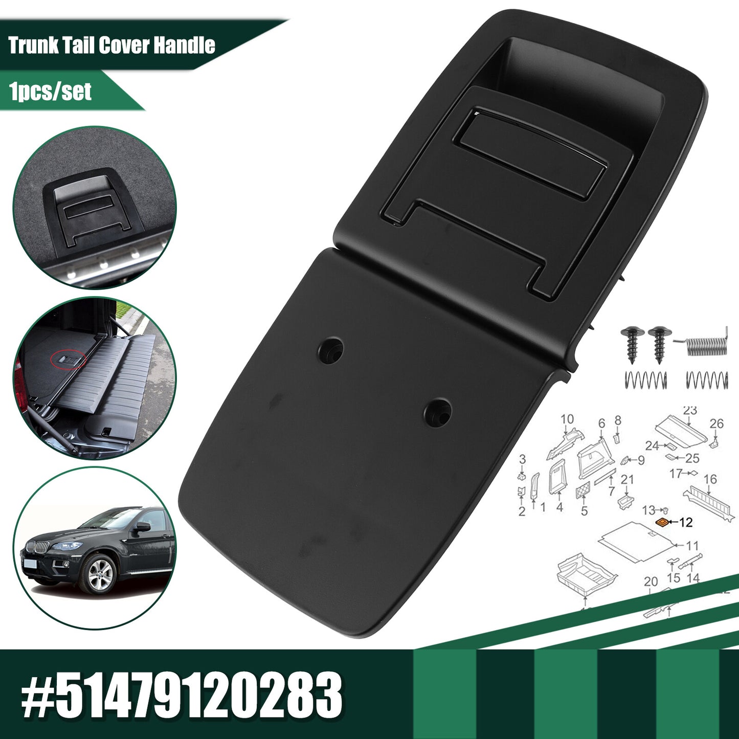 ya 5 8.7 51479120283 Rear Trunk Mat Handle Boot Floor Carpet Handle for BMW E70 X5 E71 X6