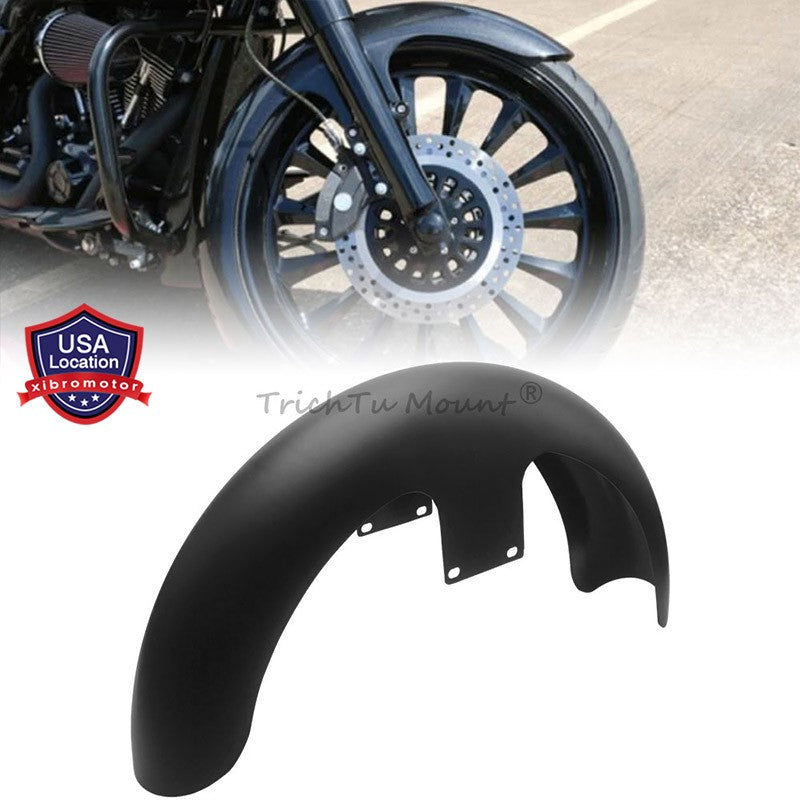ya 7 6.10.2 19 inch Matte Black Wheel Wrap Front Fender for Harley CVO Road Street Glide
