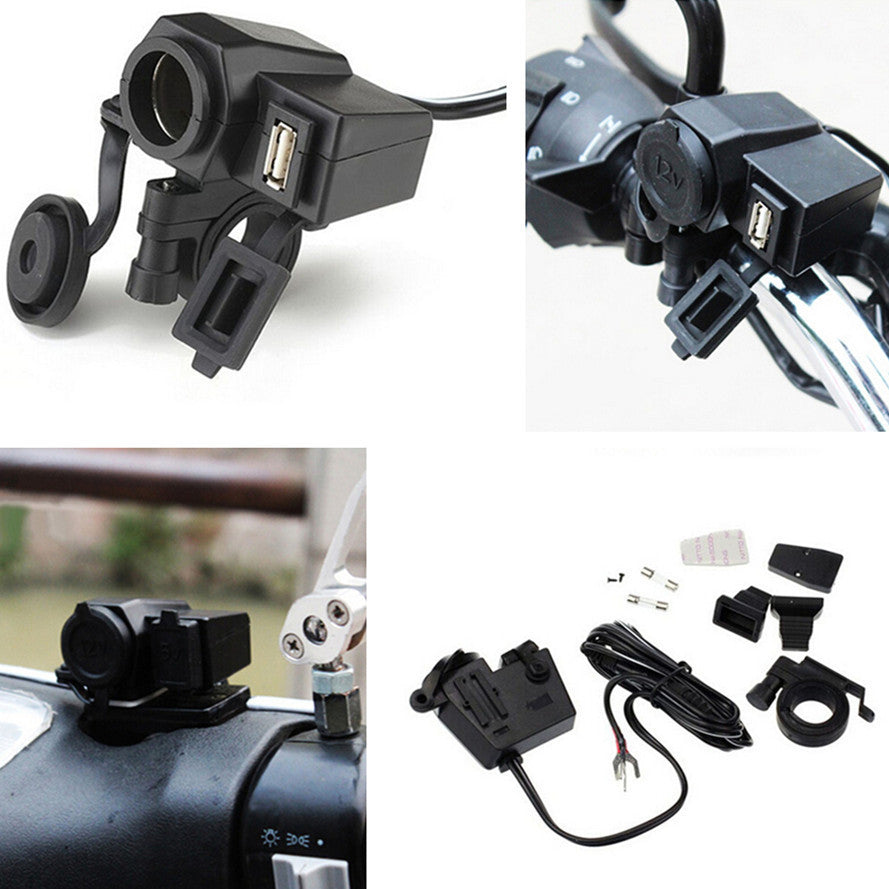 ya 4 6.22 Motorcycle Bike Cigarette Lighter USB Outlet Socket Phone for Charger Waterproof