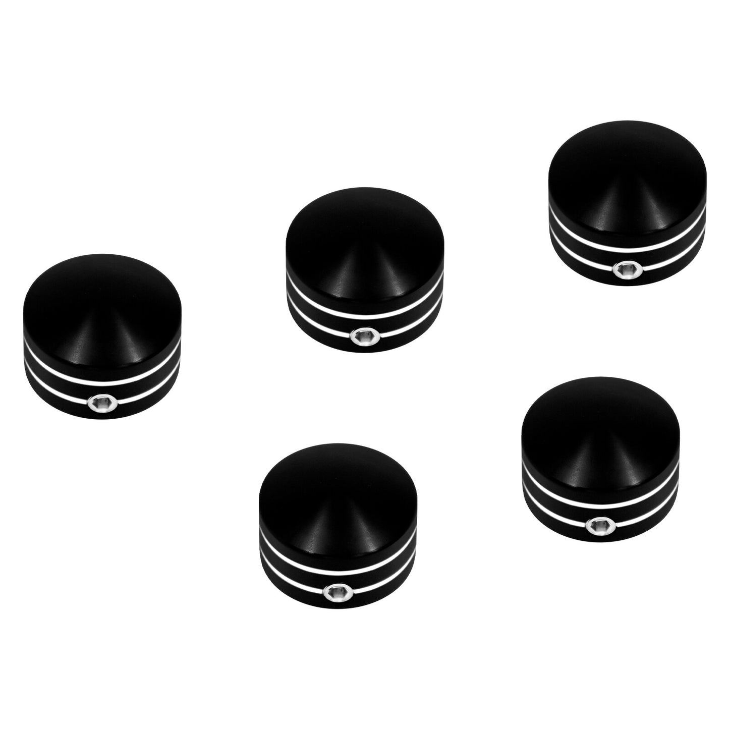 ya 5 8.7 5pc Black Rear Sprocket Pulley Bolt Covers for Harley Touring Softail Sportster