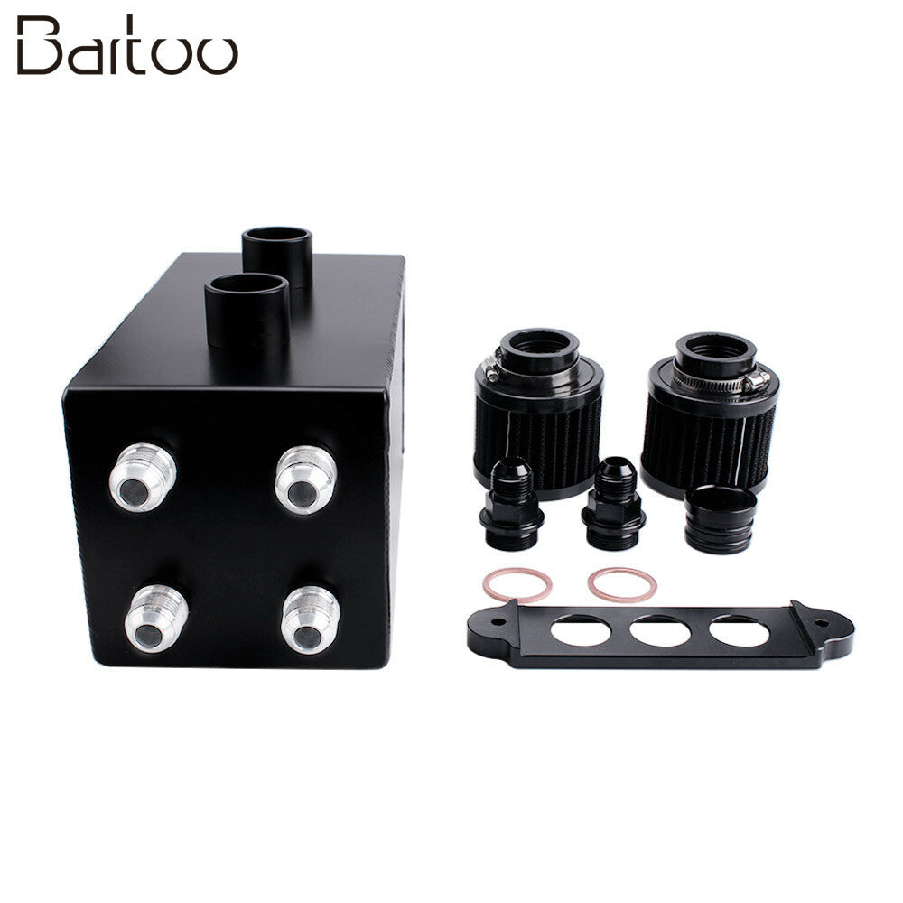 ya 27 7.20 Pro Series Oil Catch Can For Integra 4 Port Black 10AN