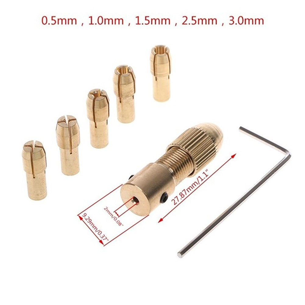 ya 25 Copper Chuck Fixture Clamp Set for 2mm Electric Motor Shaft and Drill Bit
