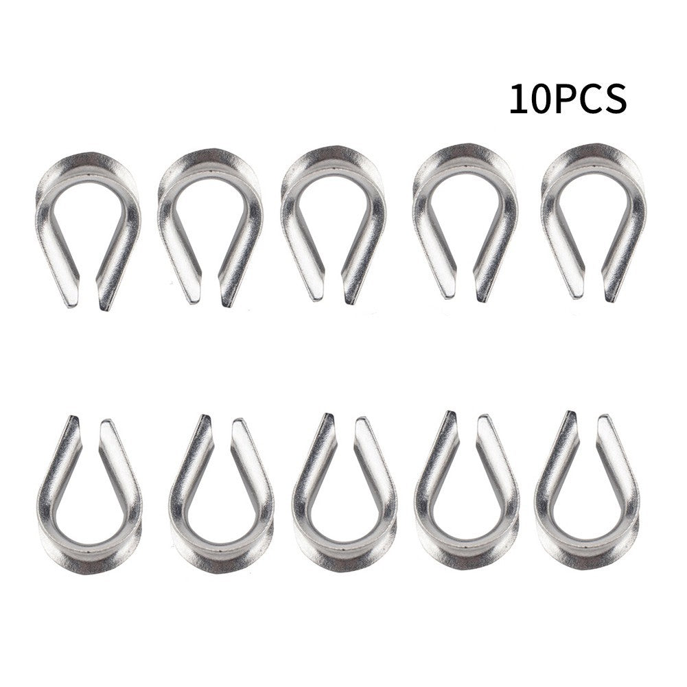 ya 1 7.7 10PC 1/4 Wire Rope Cable Thimble Marine Yacht 316 Stainless Heavy Duty Hardware
