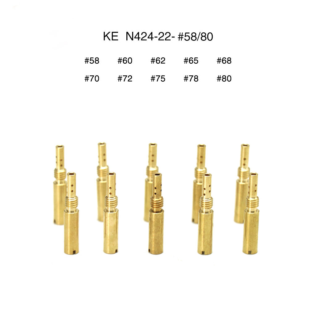 ya 3 6.23 10Pcs Carburetor Pilot Jets N424-22 58- 80 For PE 34mm-38mm PJ