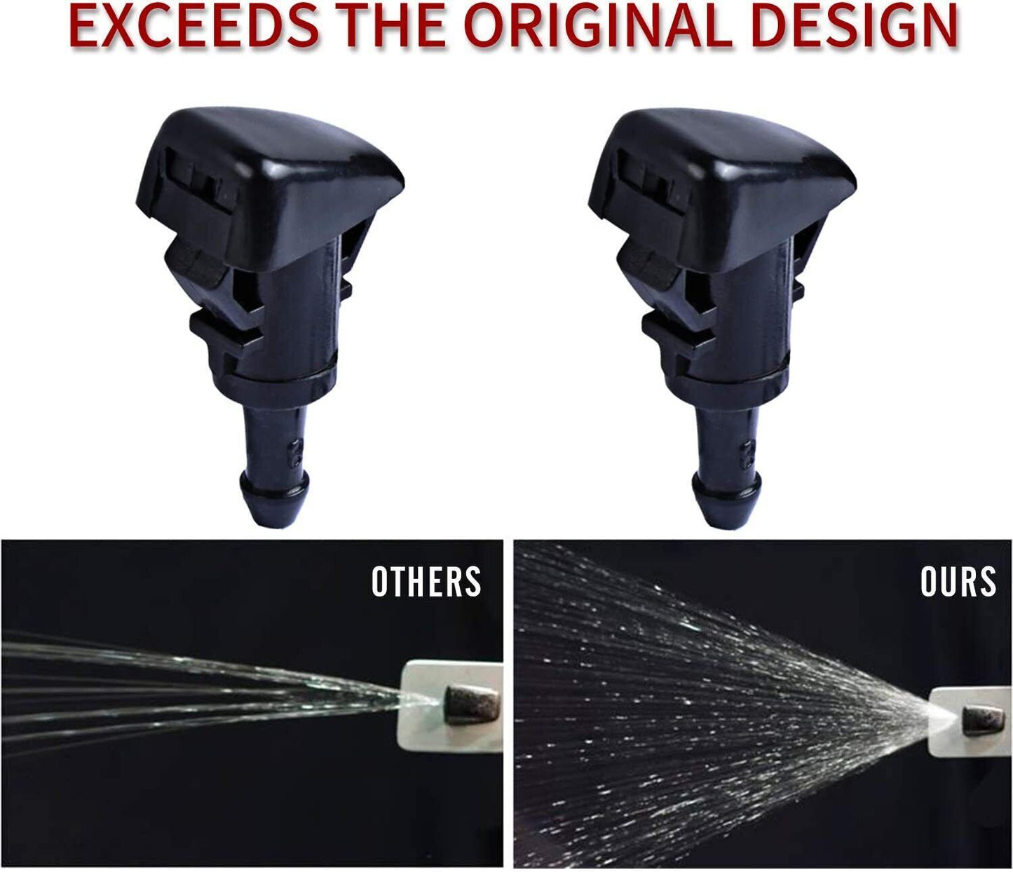 ya 5 8.7 2 Pieces for Dodge Nitro for Jeep Liberty Commander Windsh Washer Wiper Nozzle Spray