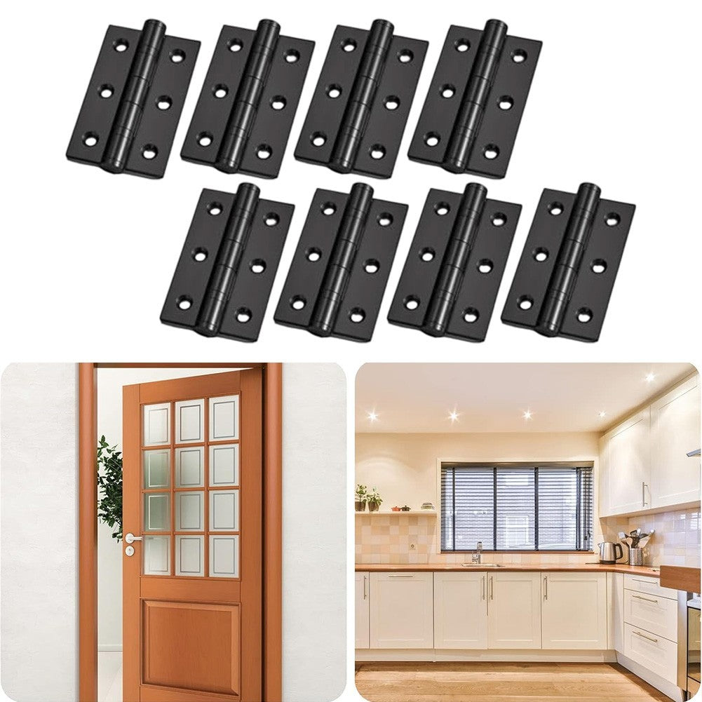 ya 14 8 PCS Door Hinges Black Finish with Ball ings for Cabinets and Doors