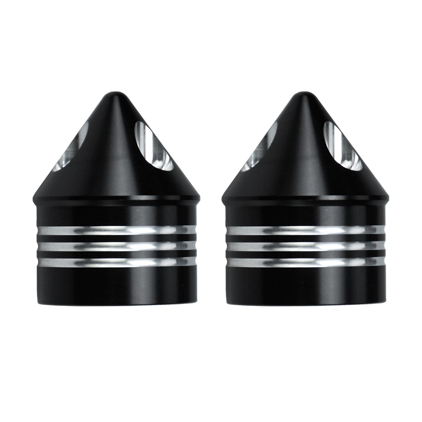 ya 5 8.7 Black Spike Front Axle Cap Nut Covers for Harley Touring Electra Glide Softail