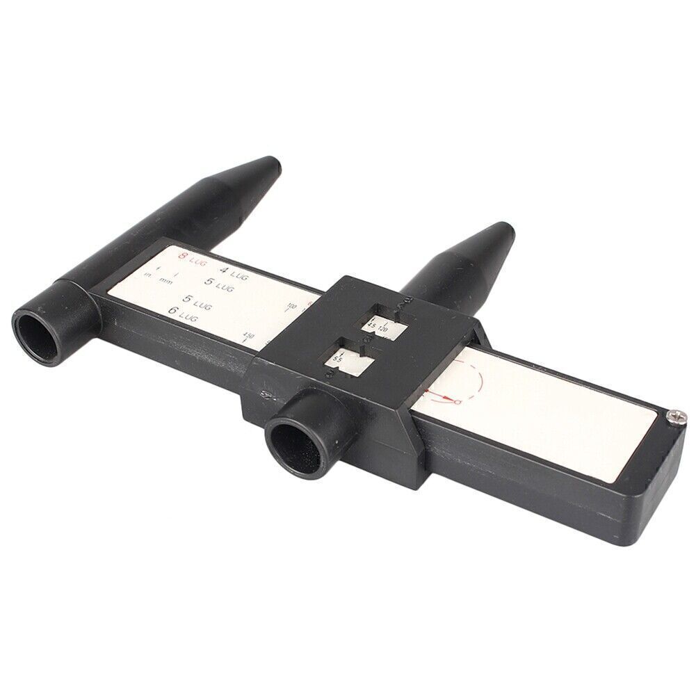 ya 5 8.7 Stud Pattern PCD Gauge Black Fit Measures Most Common 4/5/6/8 lug Bolt Patterns
