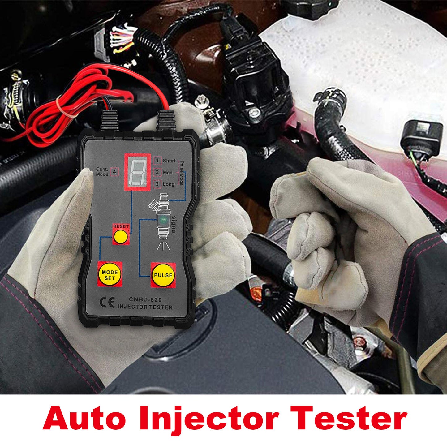 ya 1 7.4 Automotive Fuel Injector Tester 4Pluse Modes 12V Injector Cleaner Controler E2L3