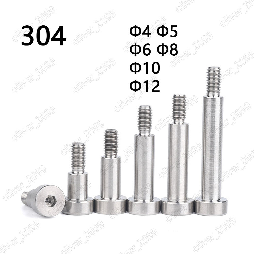 304 Stainless Steel Hex Socket Cap Head Shoulder Bolt Stripper Screws ÆÓ4-ÆÓ12