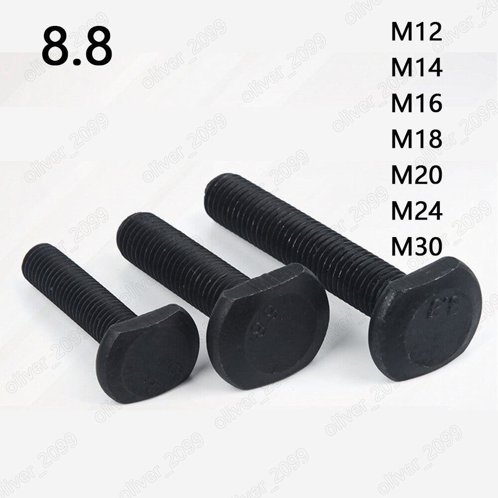 Black 8.8 Steel T-Slot Bolts T-Slot Screws M12 M14 M16 M18 M20 M24 M30