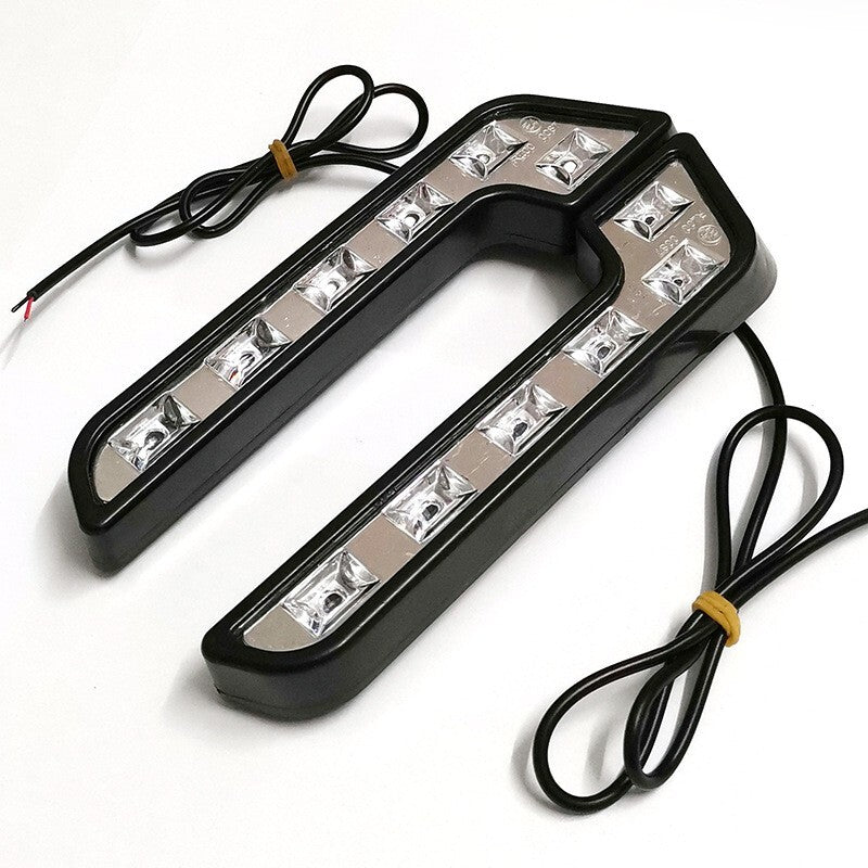 ya 1 8.5.4 2-piece L 6 LED daytime running lights fog lights suitable for off-road waterproofing of cars and trucks