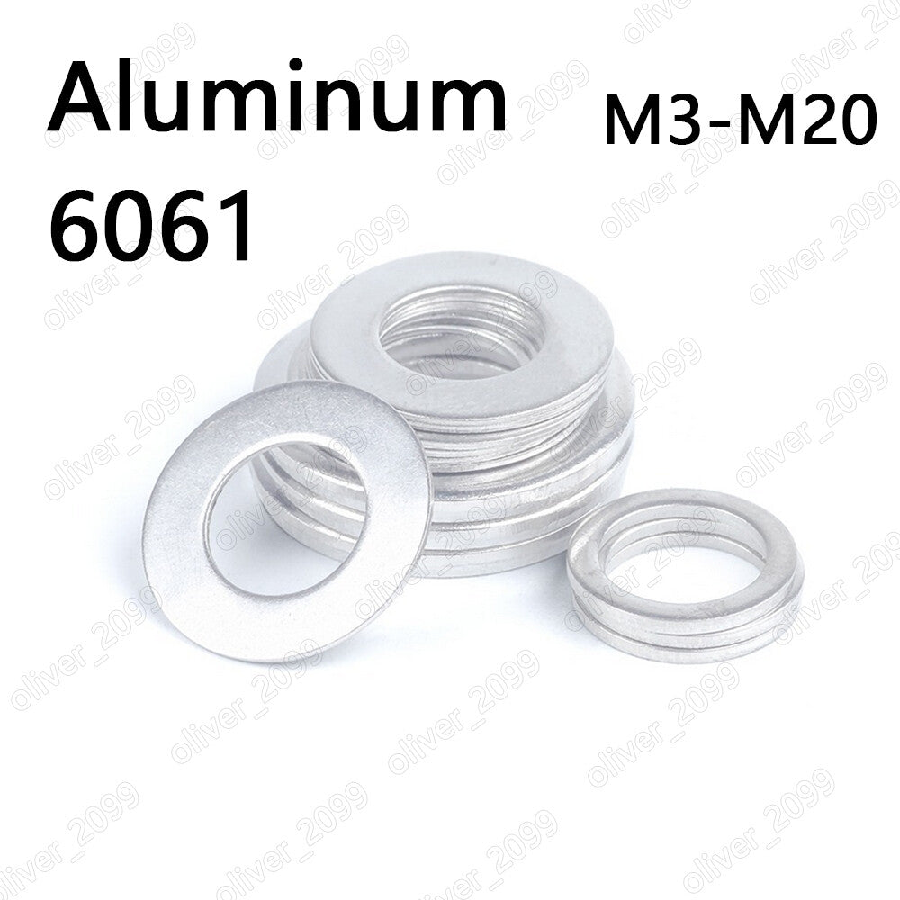 Aluminum Alloy 6061 Flat Washers M3 M4 M5 M6 M8 M10 M12 M16 M20 Enlarged Gaskets