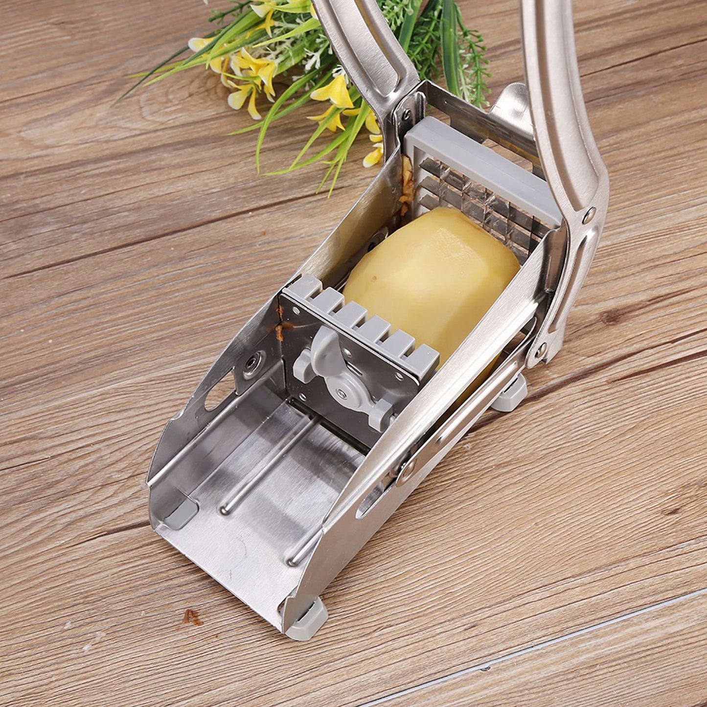 ya 26 ? Stainless Steel ench ies Grater Potato Chipper Chip Cutter Chopper Make