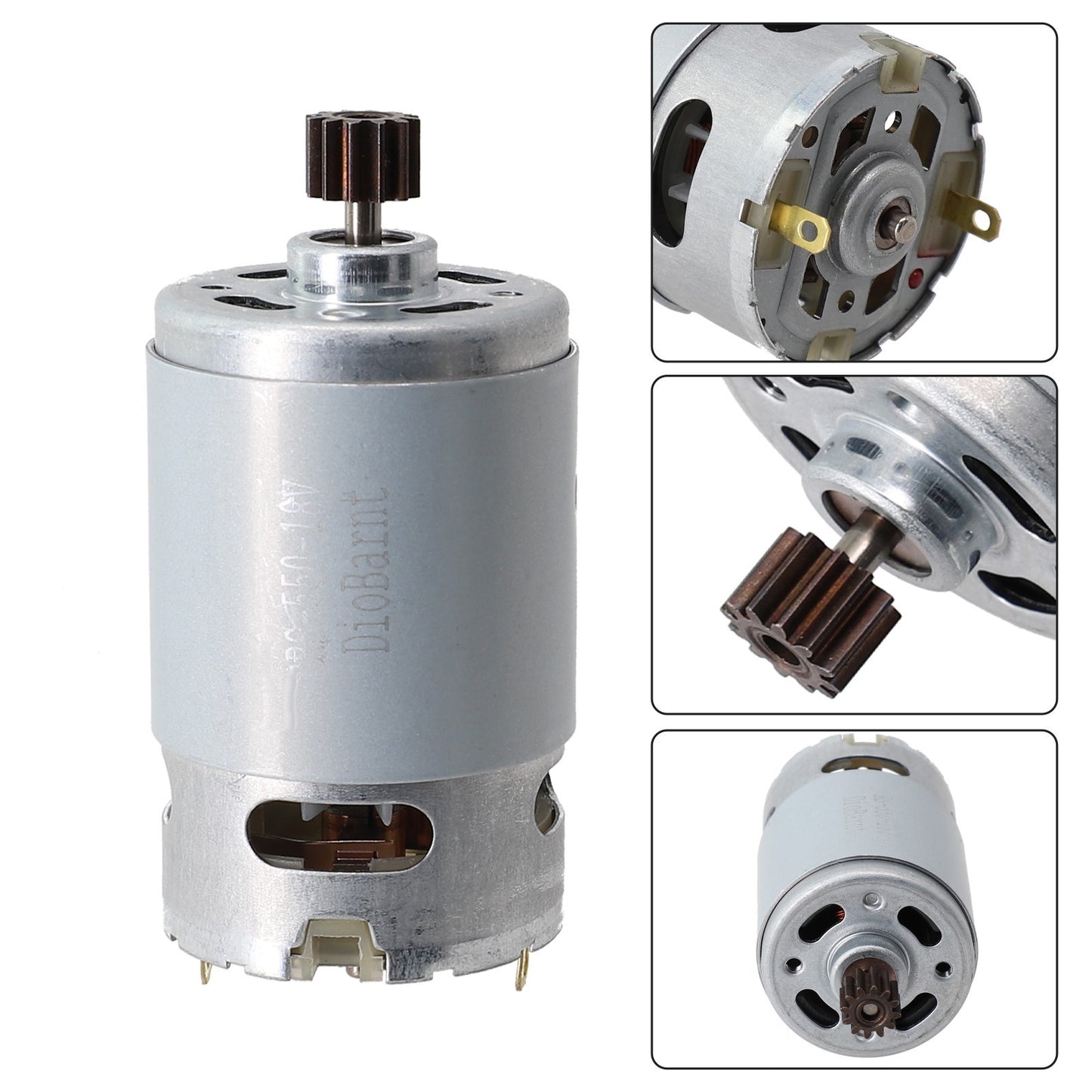 ya 25 Motor Replacement 10mm Gear Diameter 18 V Metal Material Silver & Black