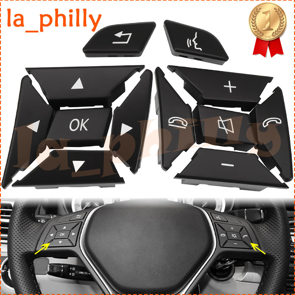 ya 13 LH&RH Steering Wheel Control Switch Cover Black for Mercedes-Benz C Class W204