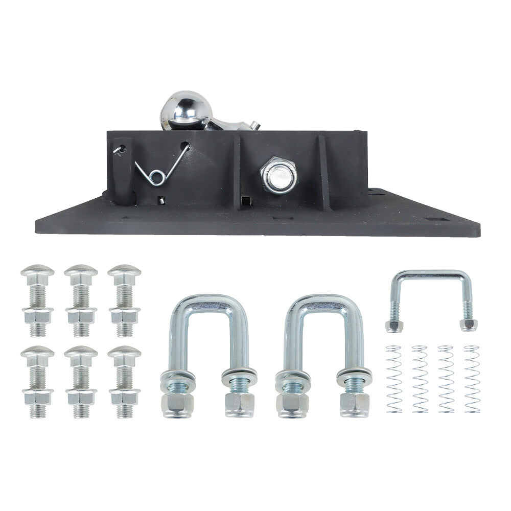 ya 2 6.26.2 2-5/16 inch bed ball folding ball gooseneck trailer hitch 61052 black