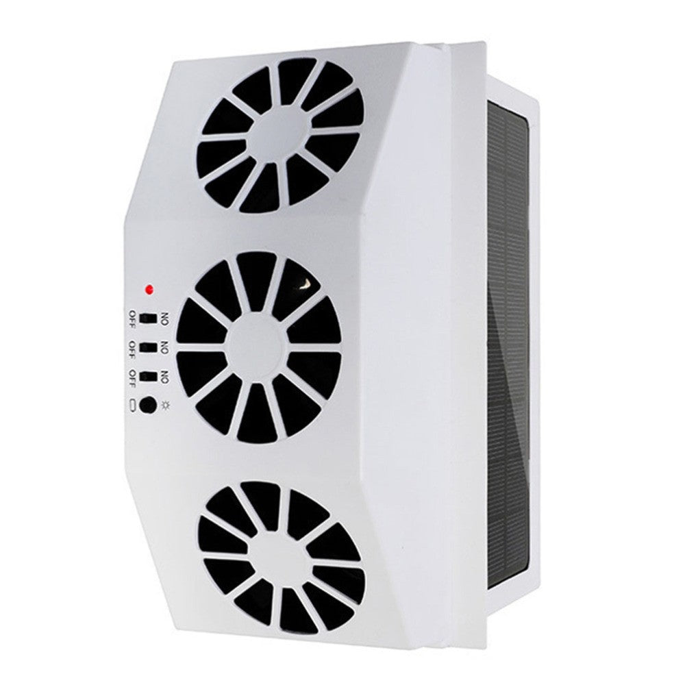 ya 12 5.22.2 Car Ventilating Fan Solar Powered for Vehicle Travel Ventilation