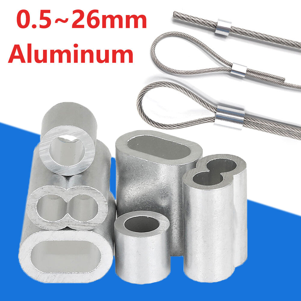 Aluminum Wire Rope Crimping Sleeves & Ferrules for Stainless Steel Cables