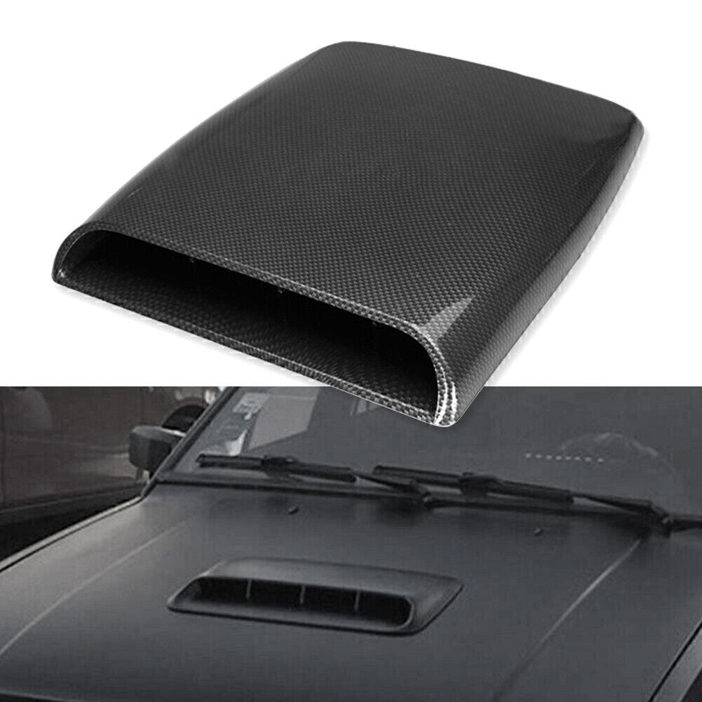 ya 1 6.30 Universal Carbon Car SUV Decorative Air Flow Intake Scoop Bonnet Vent Cover Hood